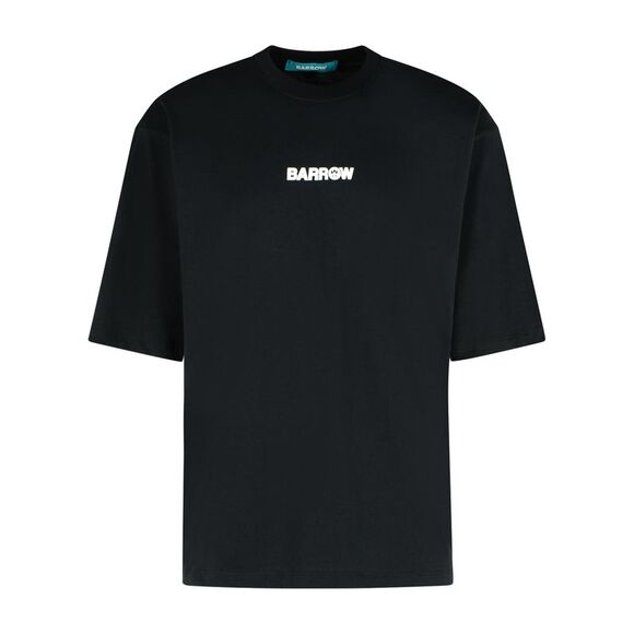 Barrow Black Cotton T-Shirt Men
